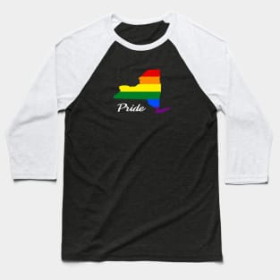 New York Pride | LGBT Rainbow Flag Baseball T-Shirt